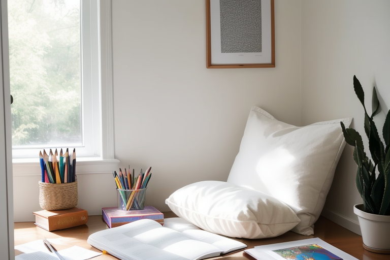 Peaceful meditation and coloring