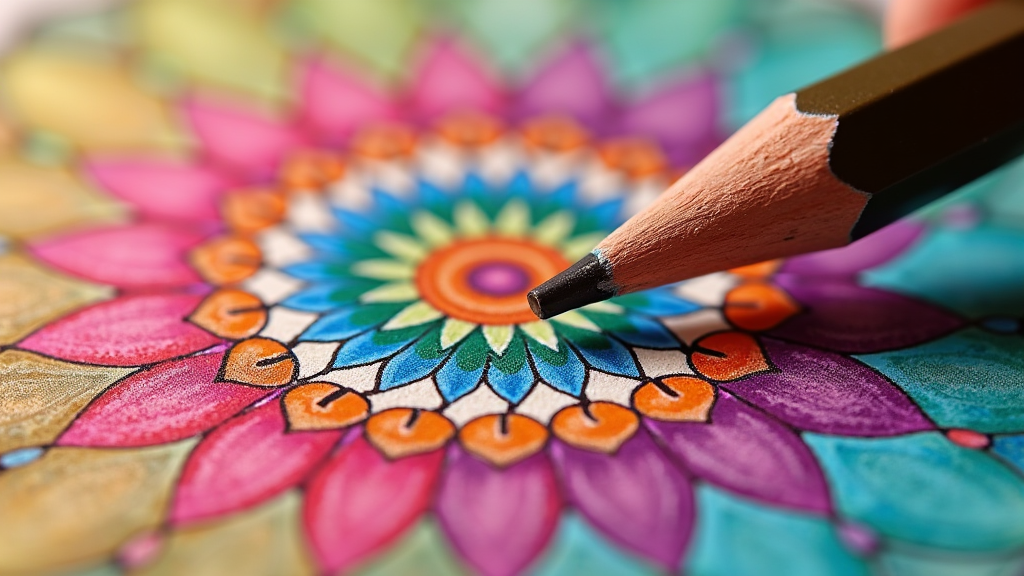 photograph of Prismacolor colorless blender pencil smoothing colored pencil work