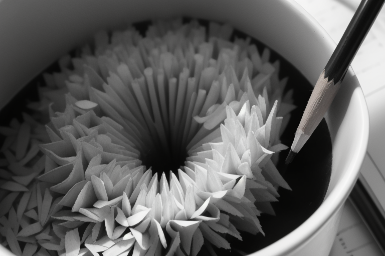 Pencil shavings close up