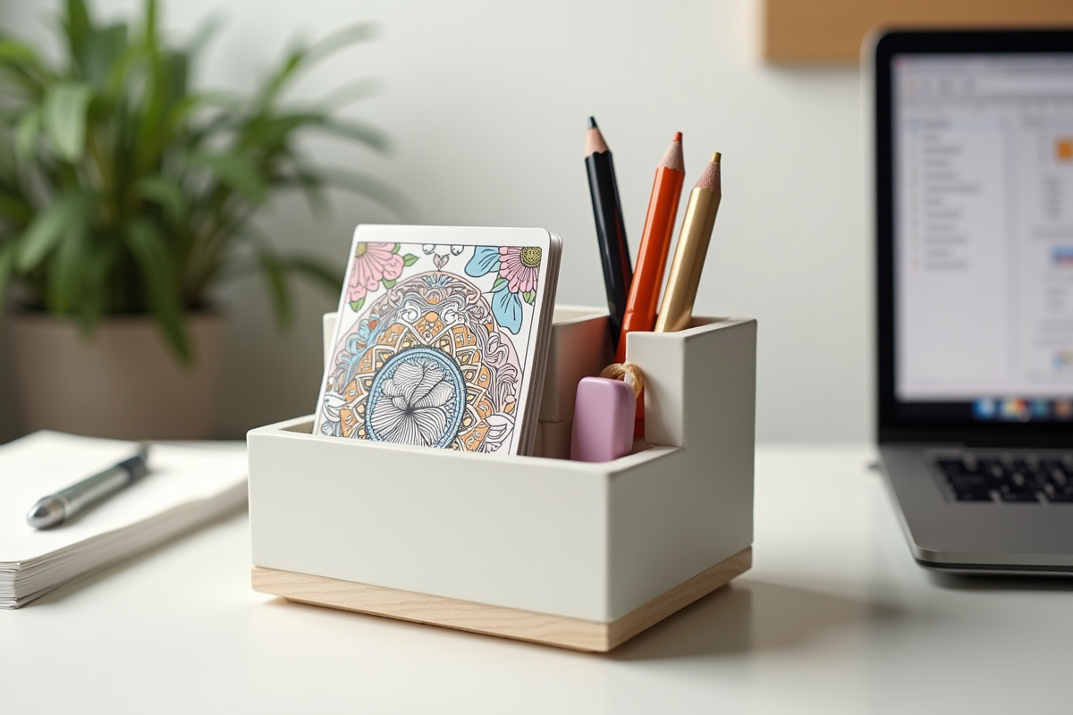 coloring stress relief at work image