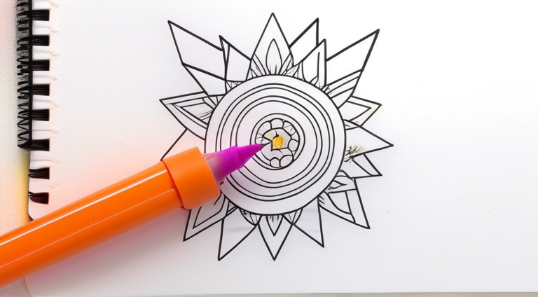 Gel pen ink bleed-through on thin coloring book paper