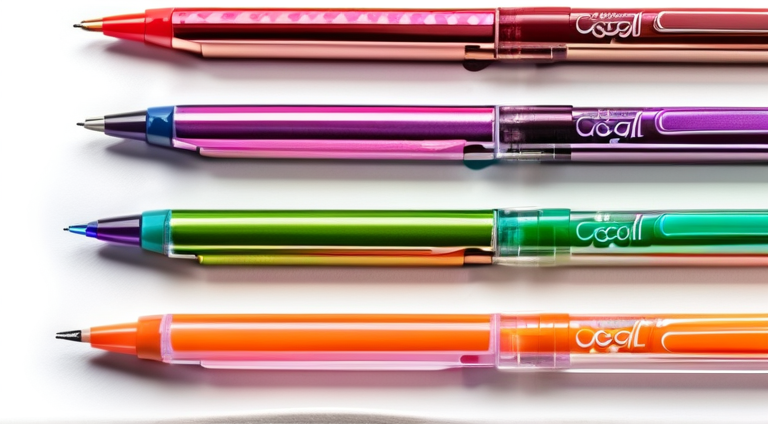 Comparison of different gel pen brands for coloring