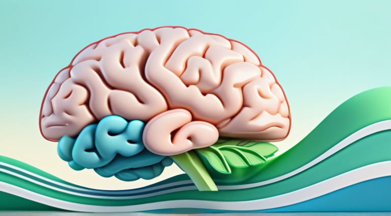 Brain illustration showing coloring relaxation response