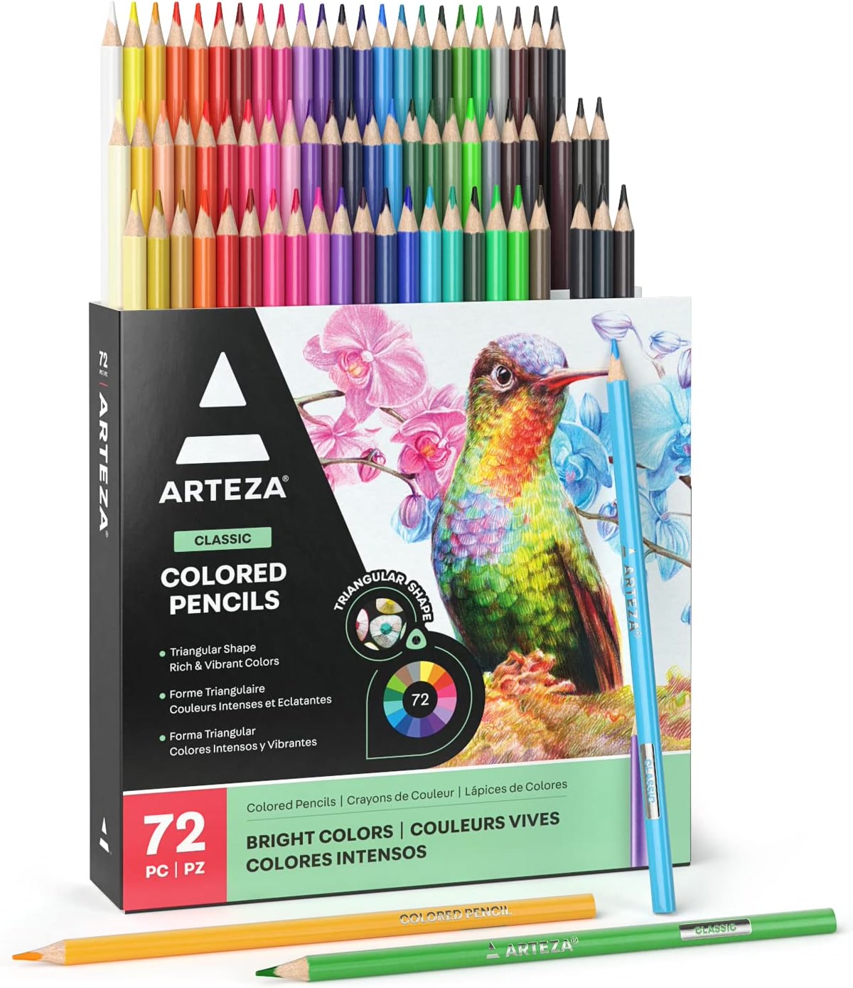 Arteza Professional 72-color colored pencil set