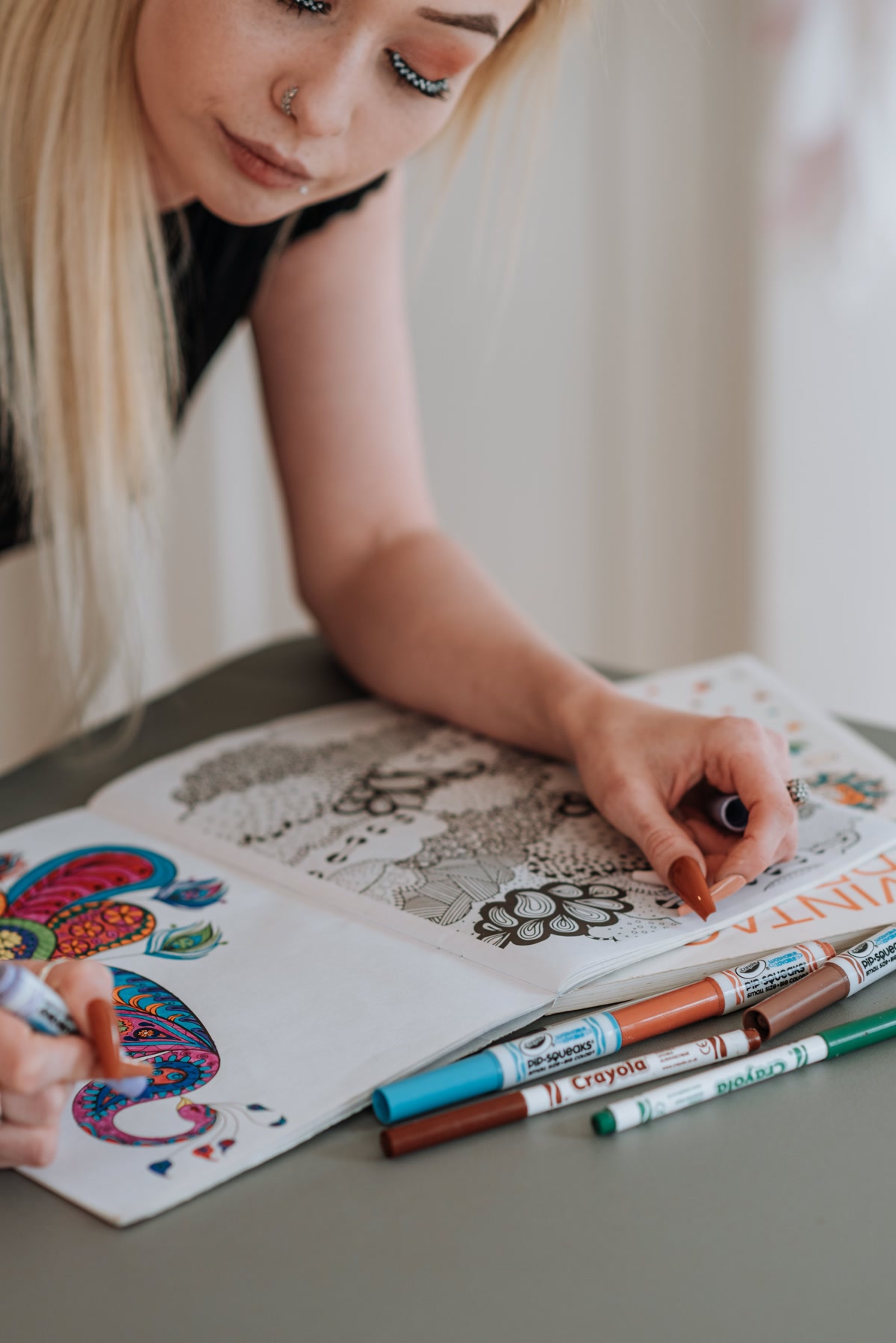 Timer and coloring for anxiety