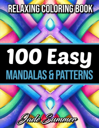 Jade Summer 100 Bold and Easy Coloring Book on Amazon