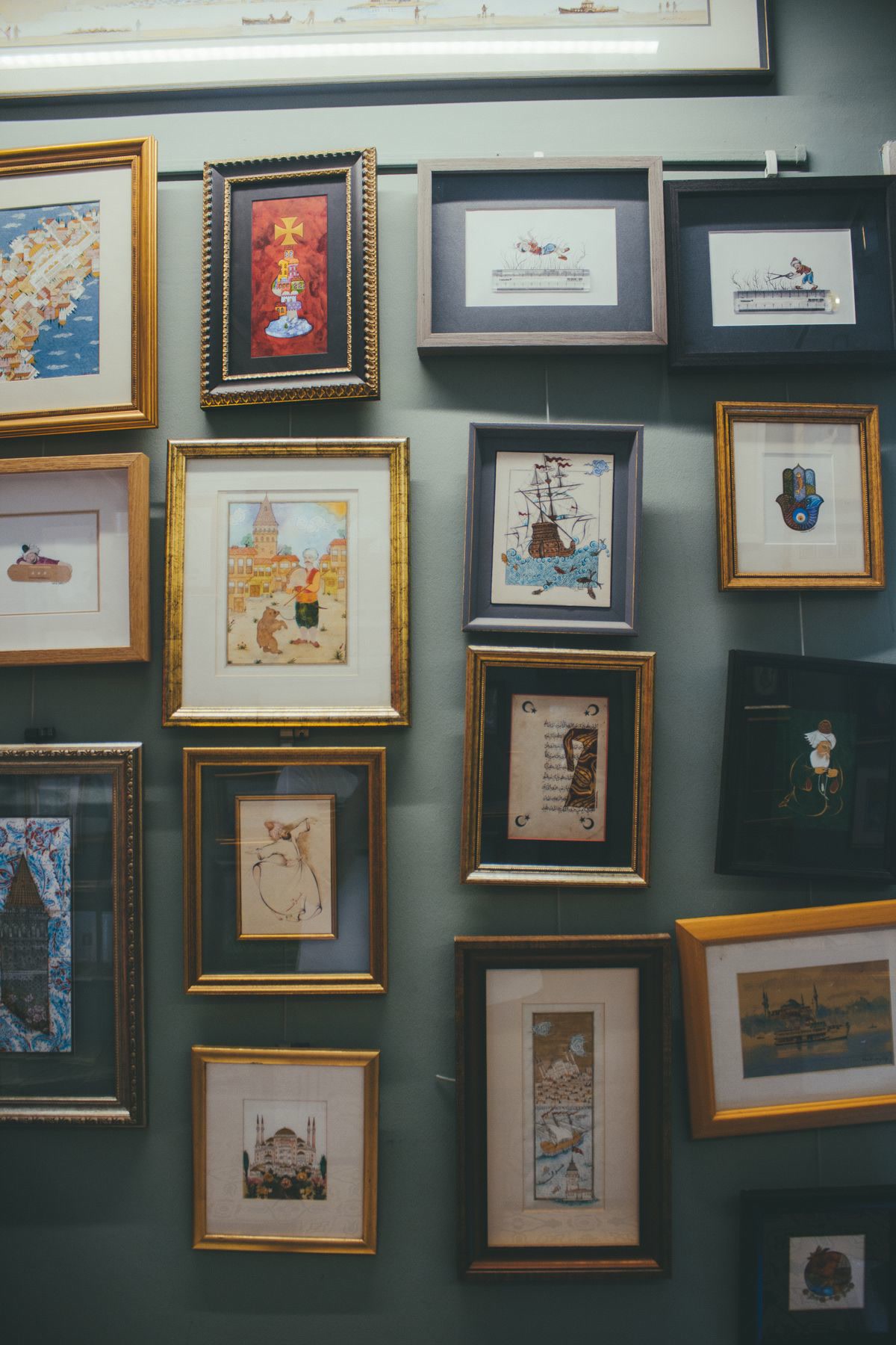 Framed artwork displayed on a wall