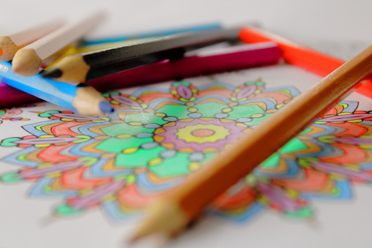 Mandala coloring with vibrant colors