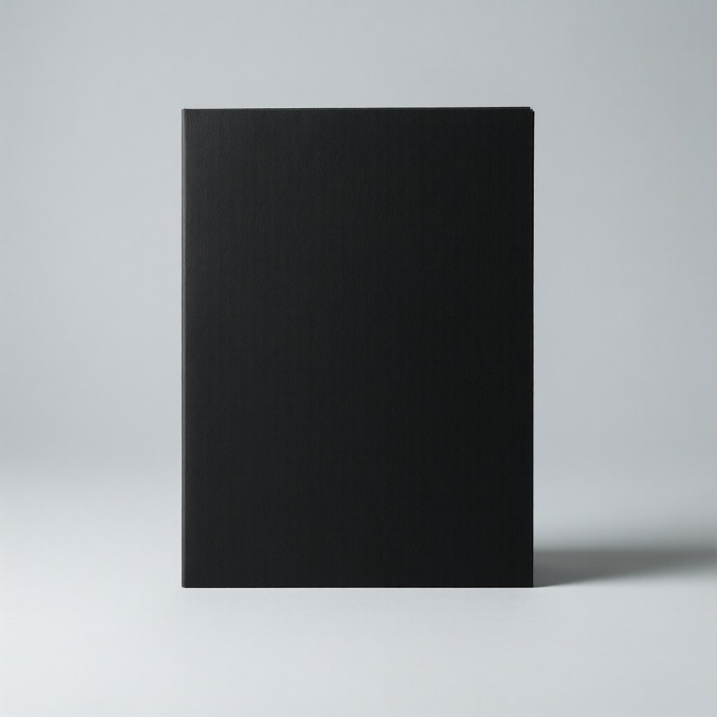 a black paper pad