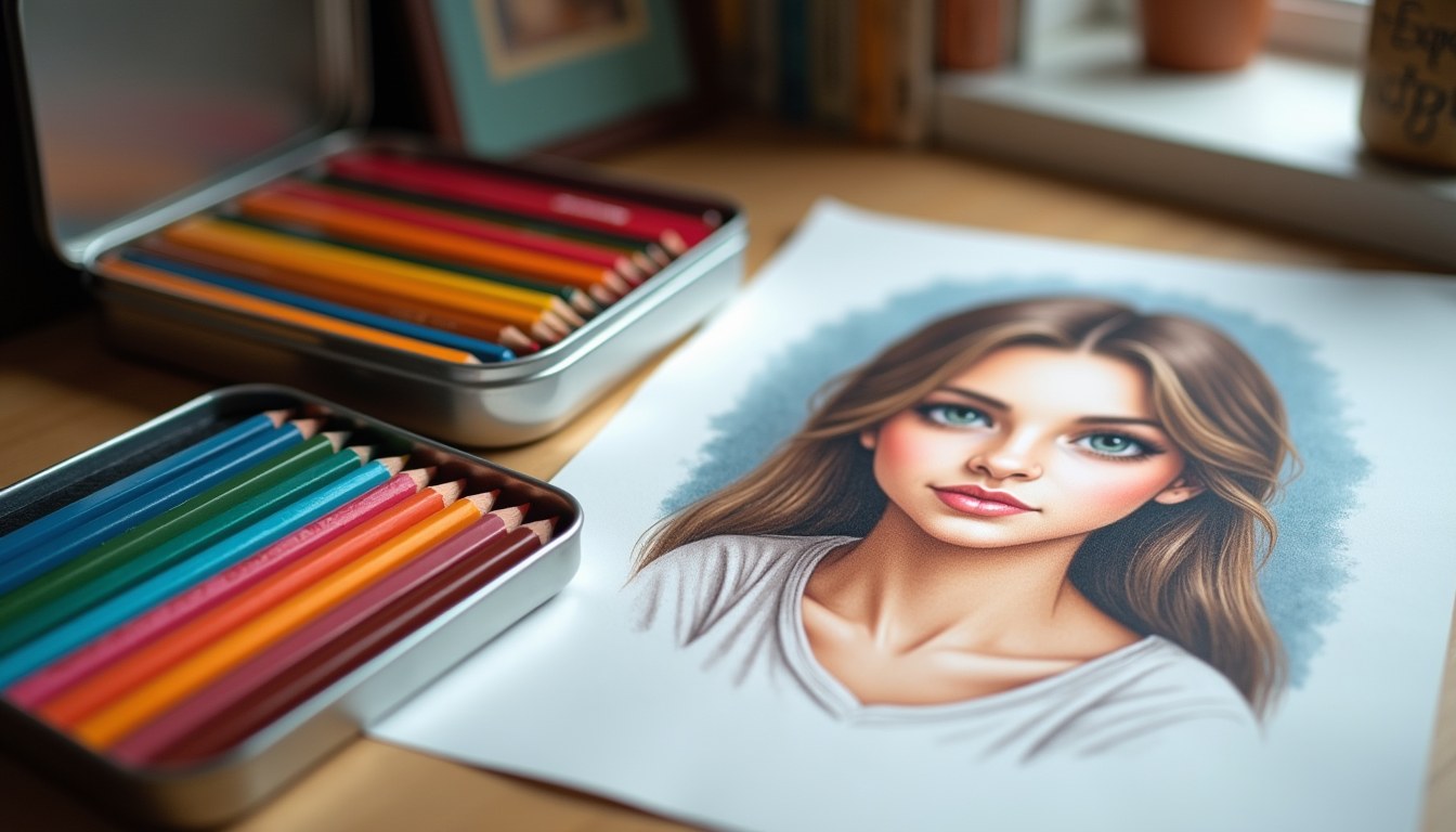 Hand sketching with a pencil on paper